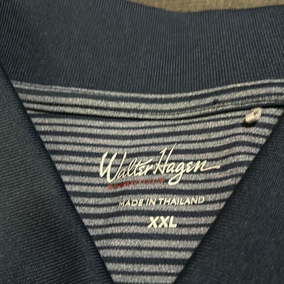 Walter Hagen Navy Striped Men’s Golf Polo- XXL - Picture 3 of 5